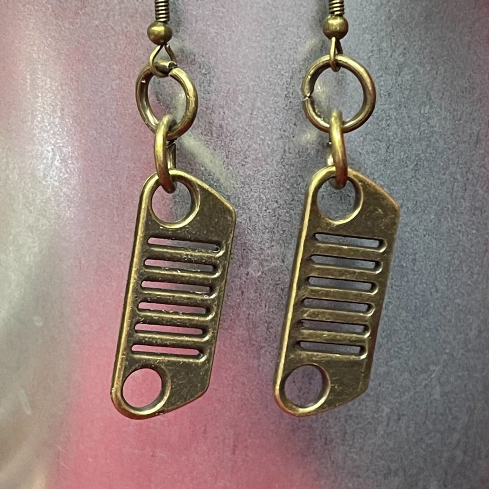 Fun Antique Gold Colored Earrings for the Off-road 4x4 Enthusiasts!